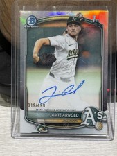 2025 Bowman Draft Jamie Arnold Chrome Auto Refractor 1st #/499 Athletics RCO5