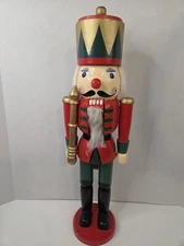 Wooden Christmas Nut Cracker 20in Tall Holiday Decor Nutcracker Soldier