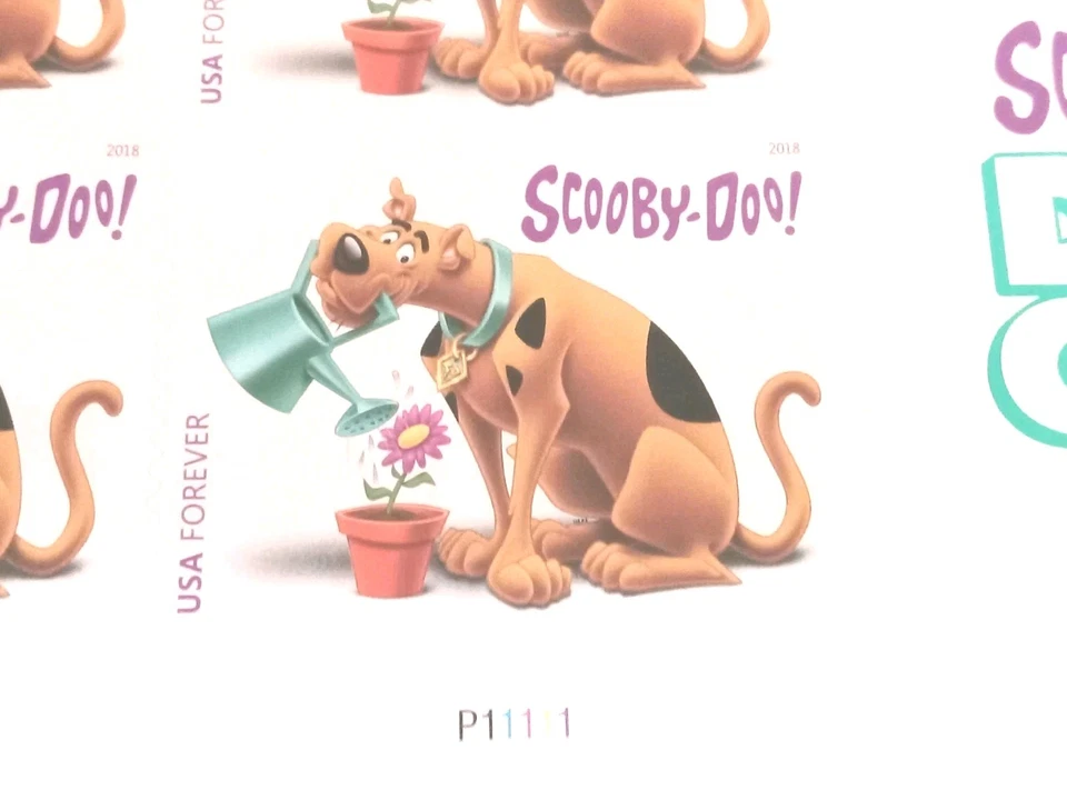Forever Scooby-Doo Postage Stamps Sheet Of 12 New Mint Unhinged 2018-US - Image 2 of 4