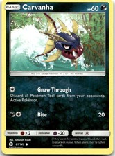 Carvanha 81/149 Common SM Base Set Pokemon Lightly Played