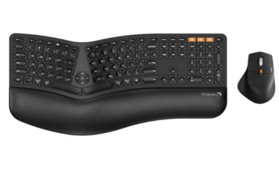 ProtoArc EKM01 Plus Ergonomic Wireless Keyboard & Mouse Combo   Bluetooth - Used