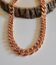 Pure Copper Cuban Link Curb 24" Necklace Heavy 12mm Solid Statement Chain