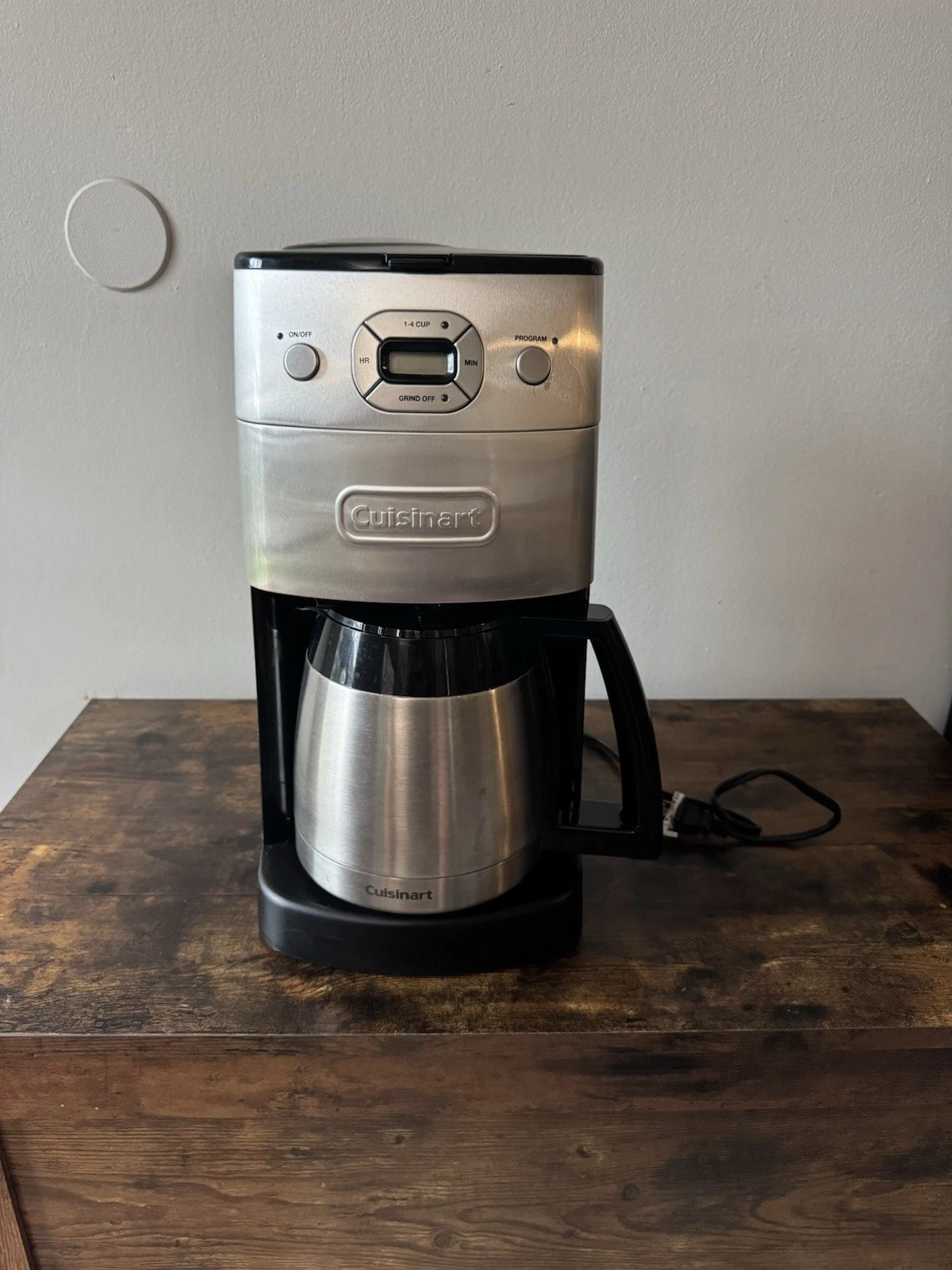 Cuisinart Coffee Maker DGB-450 Black Excellent Grind & Brew Thermal 10 Cup