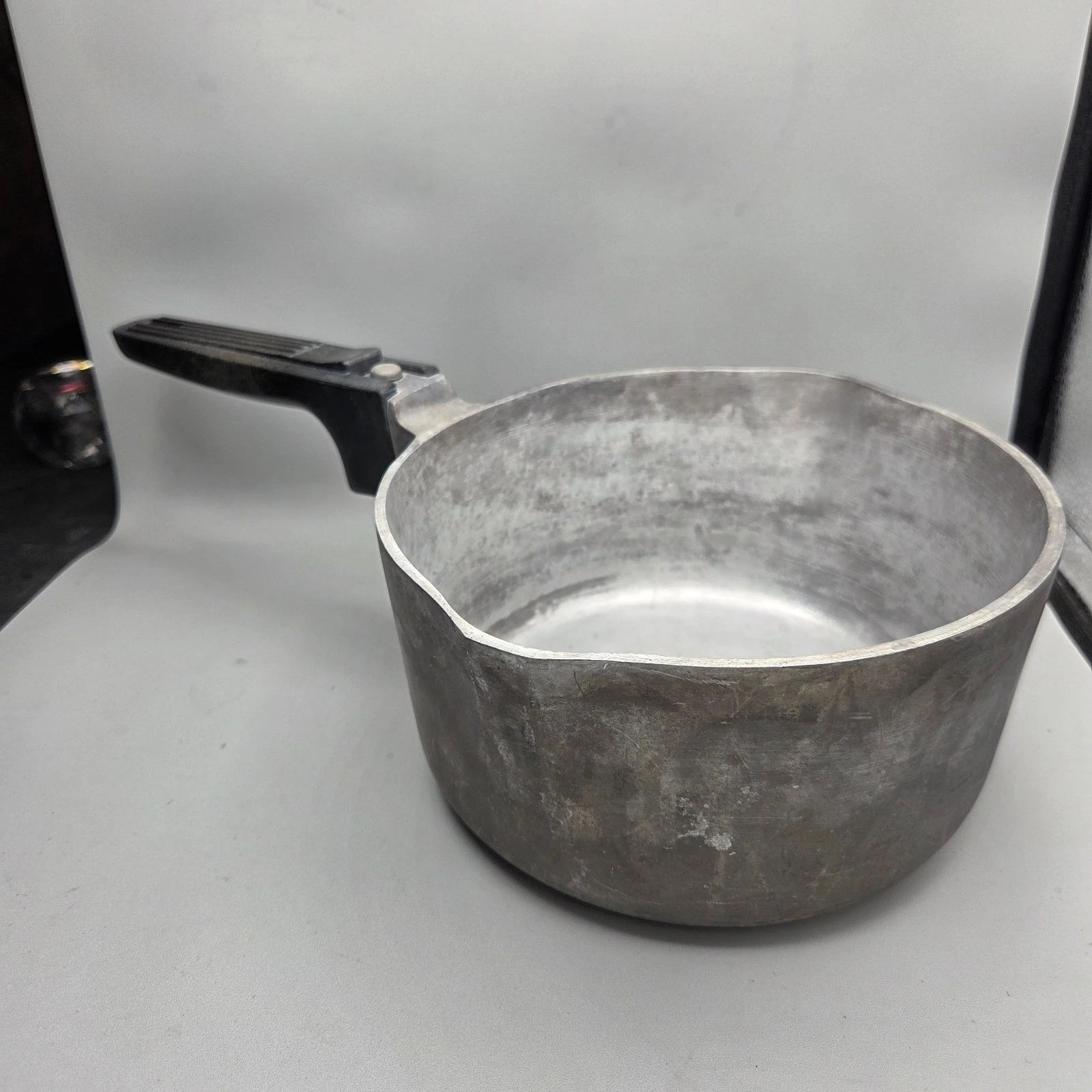 Vintage Magnalite 2 Qt Saucepan Double Spout Cast Aluminum MCM Kitchen No Lid