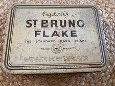 Vintage Large Ogdens St Bruno Flake Tobacco Tin Advertising (22)
