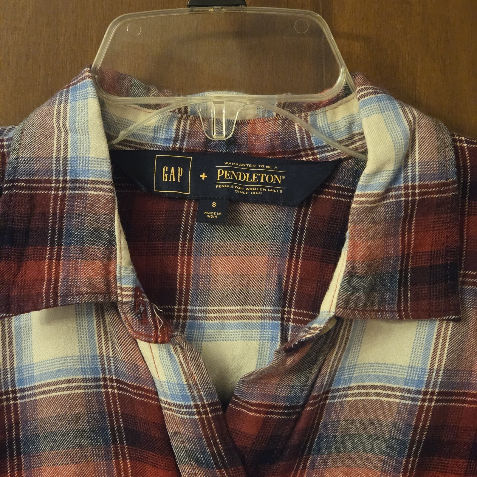Gap Pendleton Plaid Boyfriend Button Down Shirt S… - image 3