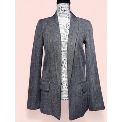 H&M Gray Open-Front Tailored Blazer