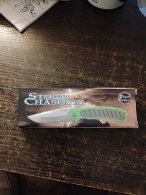 Frost Cutlery Storm Chaser III - 4 1/2'' Folding Lockback Pocket Knife19-200GN-GY
