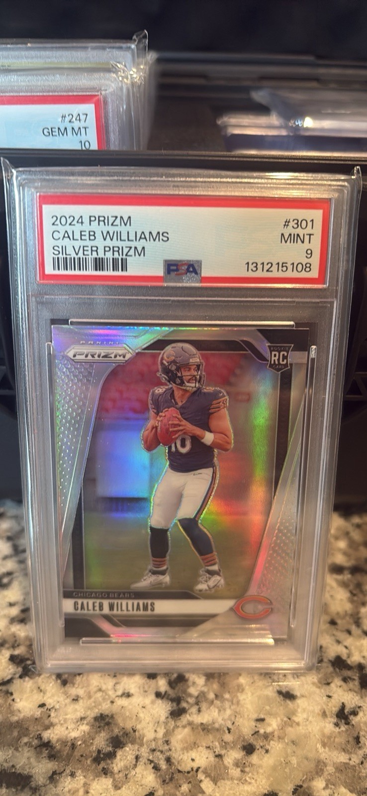 Caleb Williams 2024 Panini  Prizm Rookie Silver PSA 9 MINT #301 Chicago Bears