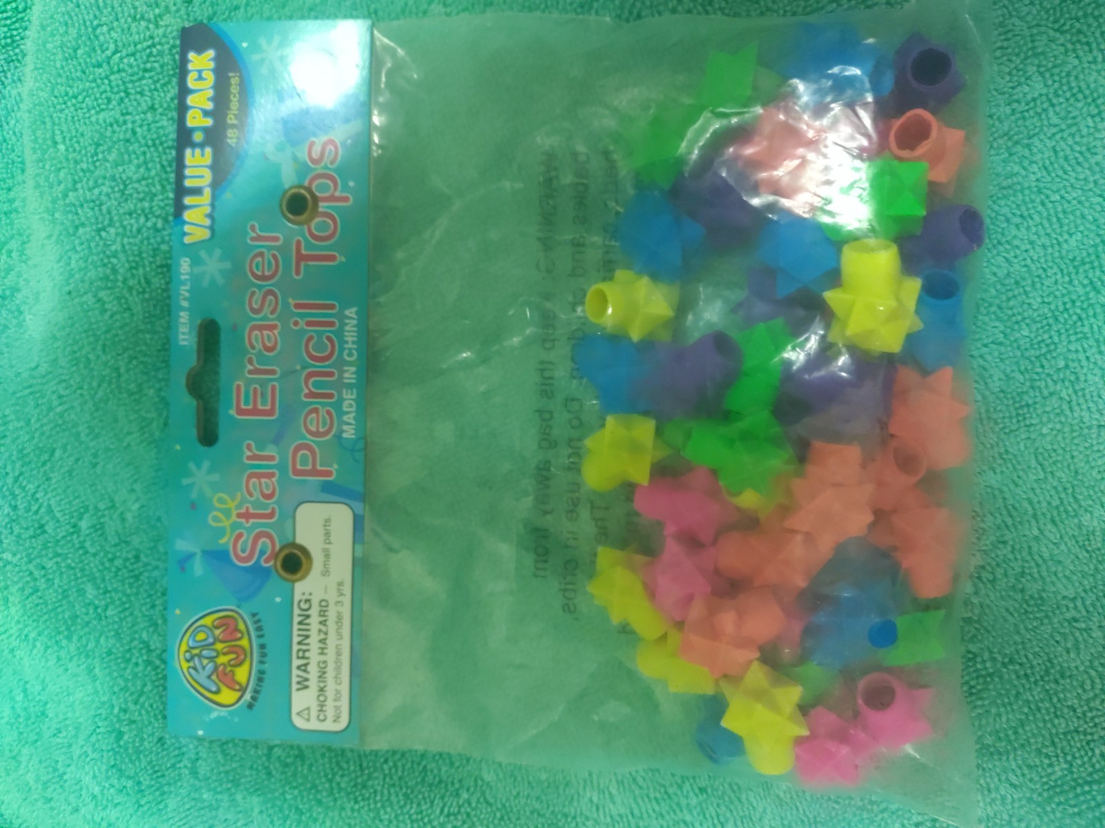Erasers Toppers, 48 Pack, Vibrant Colors, Erasers For Pencil