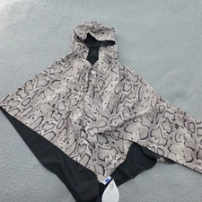 RAINRAPS Reversible Snake Print Hooded Poncho Water Resistant Travel Pouch