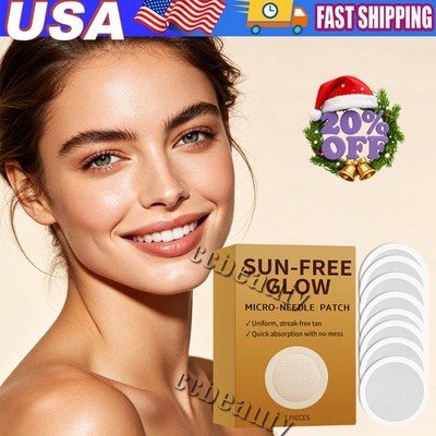 Sun Free Glow Microneedle Tanning Patches,Sunless Body Face Bronzing Sticke