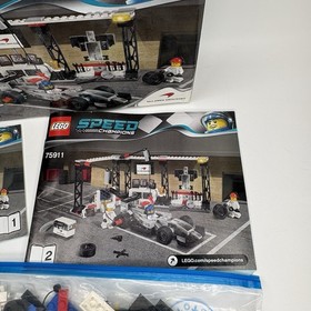 LEGO SPEED CHAMPIONS: Mclaren Mercedes Pit Stop (75911) Box Manual Incomplete