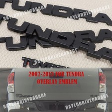 2007-2013 For Tyt Tundra Matte Black Door Side Rear Tailgate Emblem Overlay Set