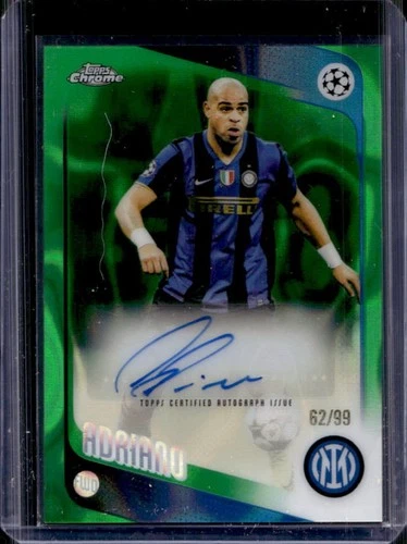 2025-26 Topps Chrome UEFA CC Adriano Legends Auto Green Lava Refractor #/99