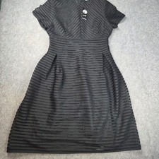 Boohoo Women's Zaira Boutique Full Skirt Prom Midi Dress Black Size 18 BNWTS C23