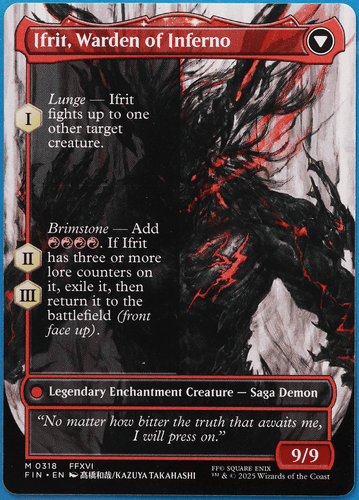 Clive, Ifrit's Dominant / Ifrit, Warden of Inferno (Borderless Artist 318) Final - Picture 2 of 2