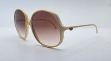 Vintage Beige Oval Oversized Sunglasses Frames
