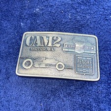 Cam2 Motor Oil Indy Belt Buckle Solid Brass  Penske Racing