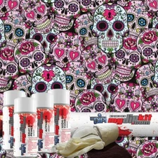 MYDIPKIT Hydro Dipping Water Transfer Print KIT DD-155 Pink Sugar Skulls