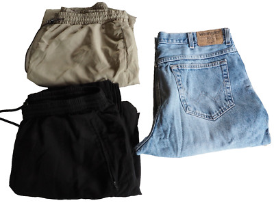 3 Stück Herren Hosen 1x Jeans WRANGLER und 2x Jogginghosen Gr. 26 #675 D5