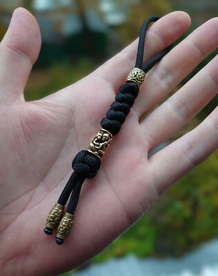 550 Paracord knife lanyard with Cossack beads /edc lanyard | eBay