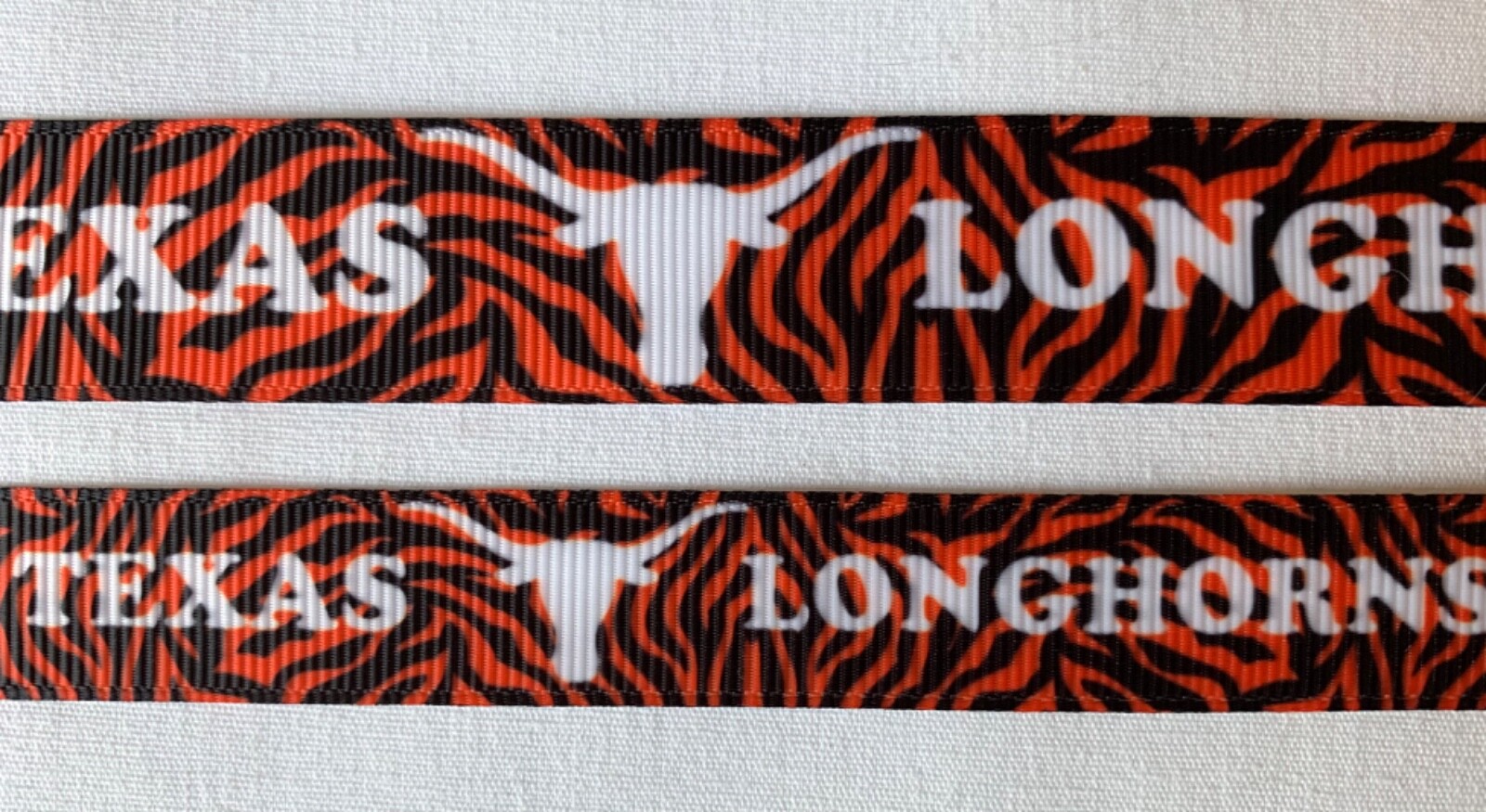 Longhorns Ribbon Texas Longhorns orange black Grosgrain ribbon 5/8