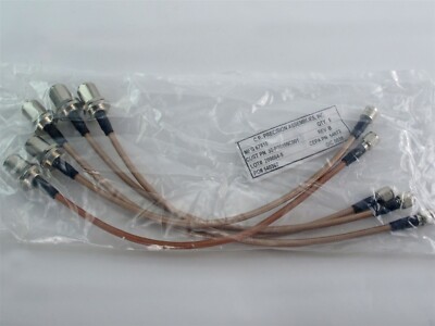 (5) Cable Assys Connex N B/H Mount (FM) Gold Socket 13'' O.L to Mini-UHF (M) Plug