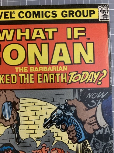 WHAT IF #13 CONAN THE BARBARIAN WALKED THE EARTH TODAY BRONZE AGE MARVEL - Picture 4 of 10