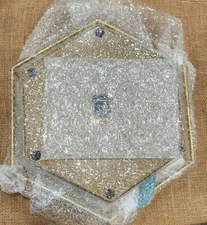 Kate and Laurel Felicia Modern Glam 2-Piece Nesting Metal Mirrored Gold 