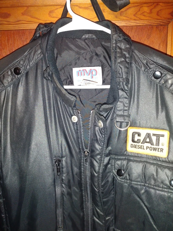 Chaqueta de Colección Caterpillar Tonkin Para Hombres Grande Negra Bombardero Café Corredor Abrigo CAT Foto 4 de 4