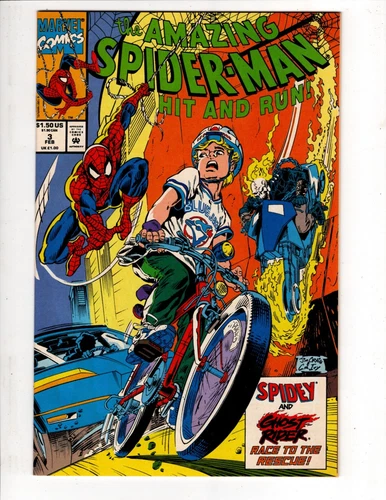 THE AMAZING SPIDER-MAN - HIT AND RUN -  Vol. 1, No.3 - (Marvel 1991) VF/NM