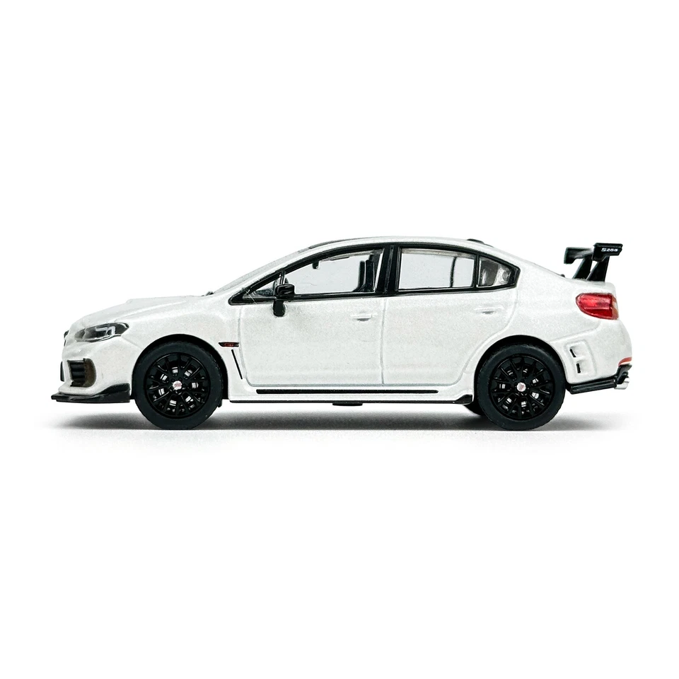 Modelo Diecast escala 1:64 JDM Subaru WRX STI S208 blanco coche miniatura juguete niños Foto 4 de 4