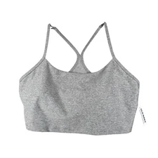 Old Navy Active Sports Bra Light Support Go-Dry Cloud Heather Gray Size Large