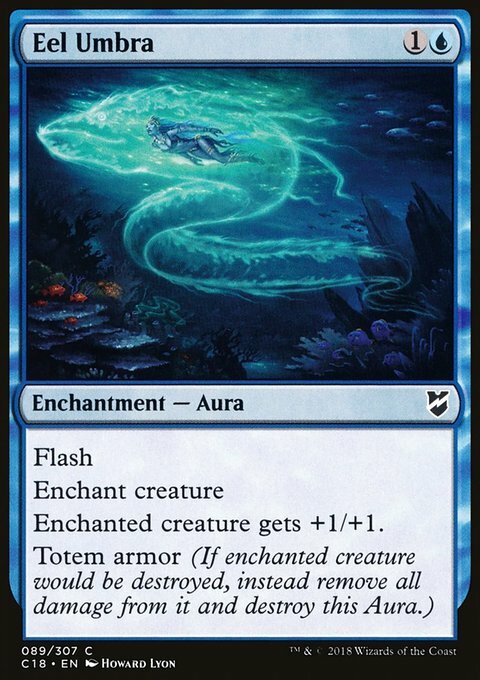 Magic the Gathering MTG Eel Umbra (89) Commander 2018   LP