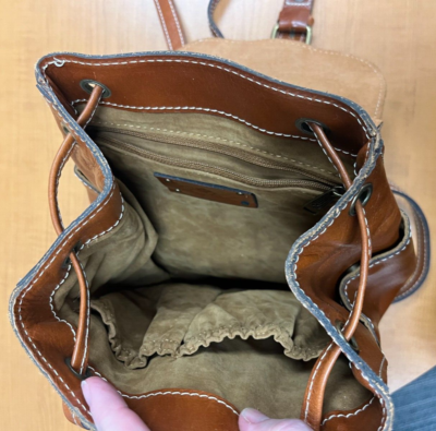 Patricia Nash Aberdeen Leather Backpack EUC Patricia Nash Brown Leather Adjustable Backpack/Duster  main image 3