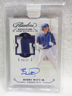 2022 Flawless Bobby Witt Jr Prime Materials Patch Auto 06/15 #SPM-BW