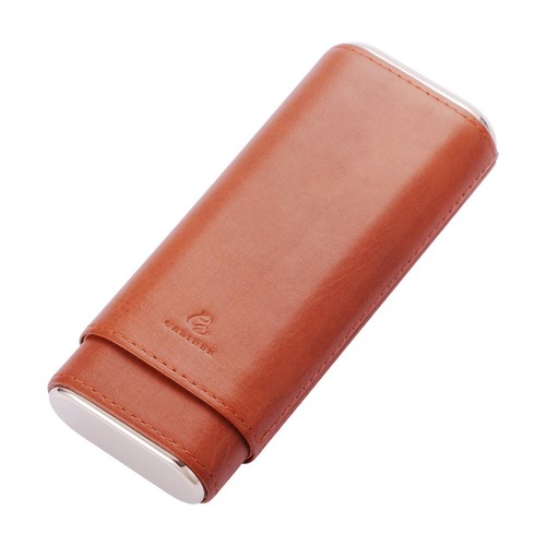 Galiner Travel Leather Cigar Case Cedar Wood Portable 3 Cigars Holder Box Gift - Picture 8 of 11