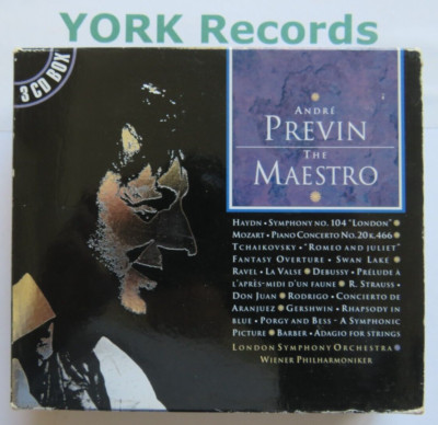 ANDRE PREVIN - The Maestro London Symphony O Vienna PO - Ex 3 CD Set D Classics