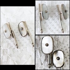 Vintage Mother of Pearl Tuxedo Stud Set of 2