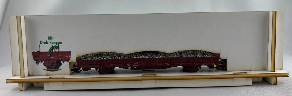 Busch 31505 Flachwagen KS 3300 DB Epoche IV mit Schotterladung - Bild 1 von 1