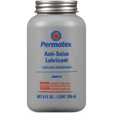Permatex 80078 Anti-Seize Lubricant with Brush Top Bottle 8 oz High Temperature