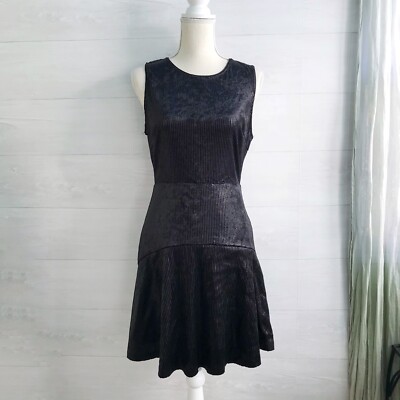 NWT (defects) Francesca s - Black sequined fit & flare dress, M