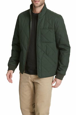 Dockers Mens Quilted Depot Jacket Medium Olive Green Full Zip 2XL