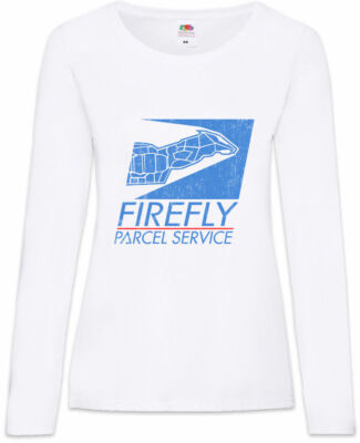 F Parcel Service Damen Langarm T-Shirt Firefly Ship leaf wind Serenity Fun Logo