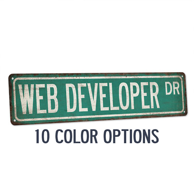 Web Developer Street Sign Gift Computer Programmer Website Design 104180021051