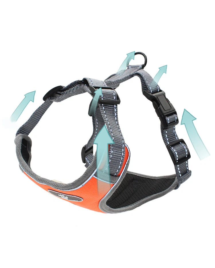 Dog Harness Adjustable Vest Dog Reflective Walking Training Breathable Puppy Pet