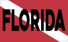 5in x 3in Florida Dive Flag Sticker Car Truck Vehicle Magnetic Sign