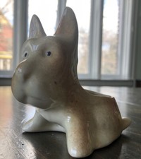 Vintage 60  s Planter Small Dog Scottish Terrier Scotty MCM Succulent Mid-Century