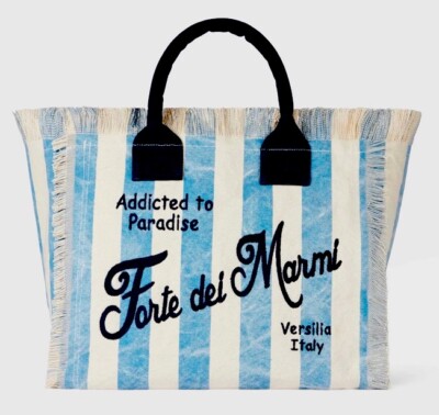 MC2 SAINT BARTH TASCHE Vanity ''Forte dei Marmi'' blaue Streifen groß 